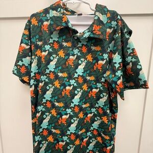 Blue Quail Multicolor Leaf Print Shirt
